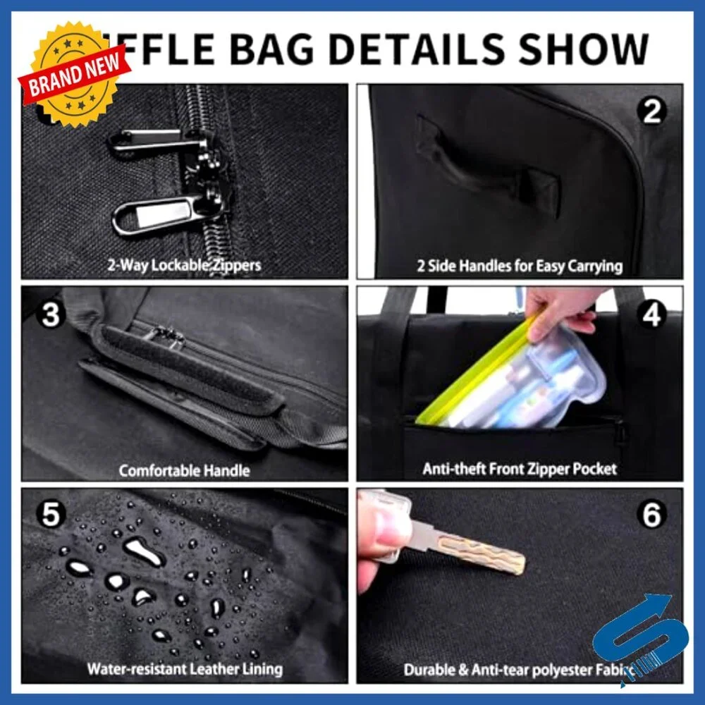 Extra Large Duffle Bag 190L Sports Gear Storage Travel Camping Lockable Zippers